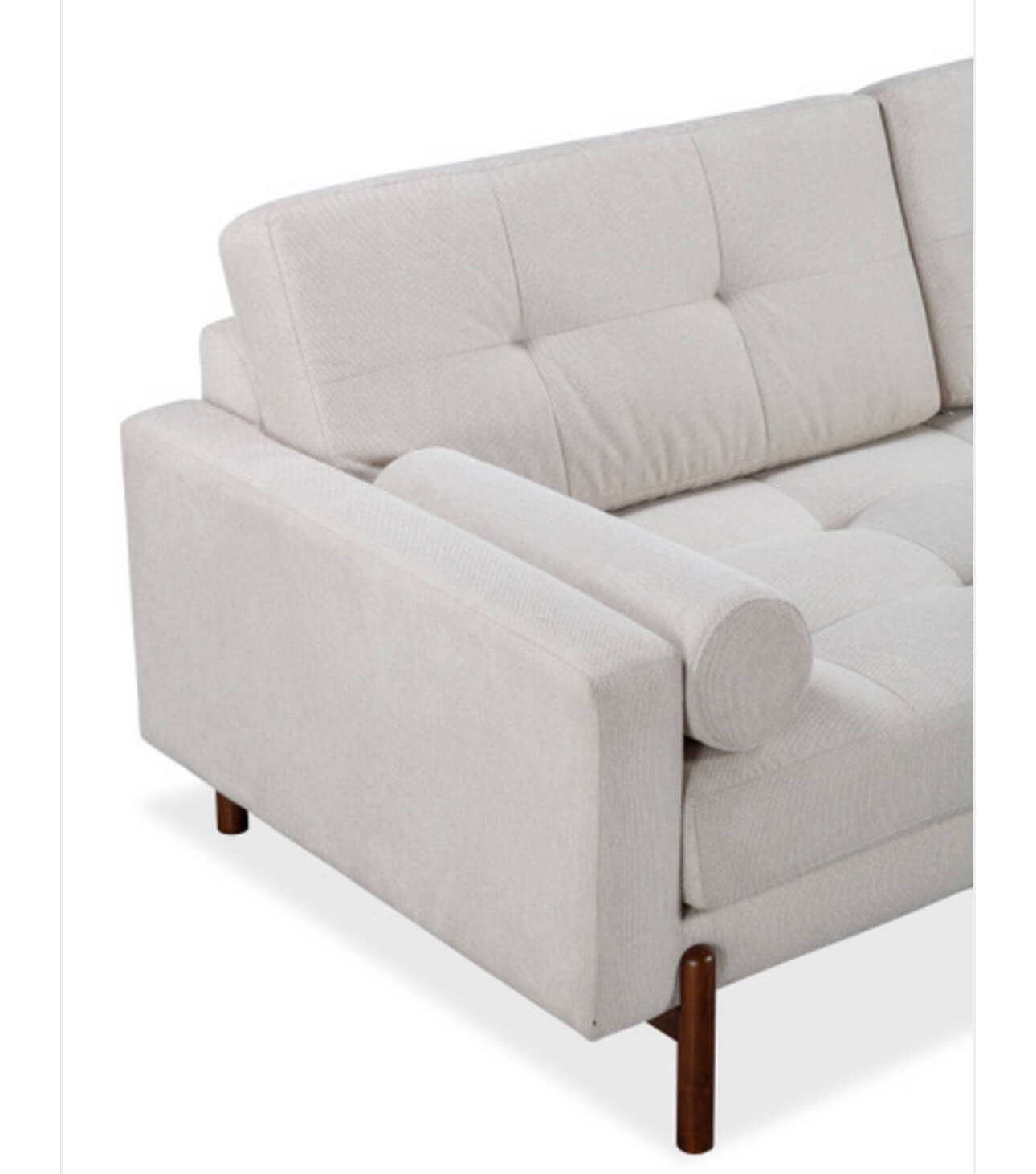 Neutral Textured Fabric Sofa