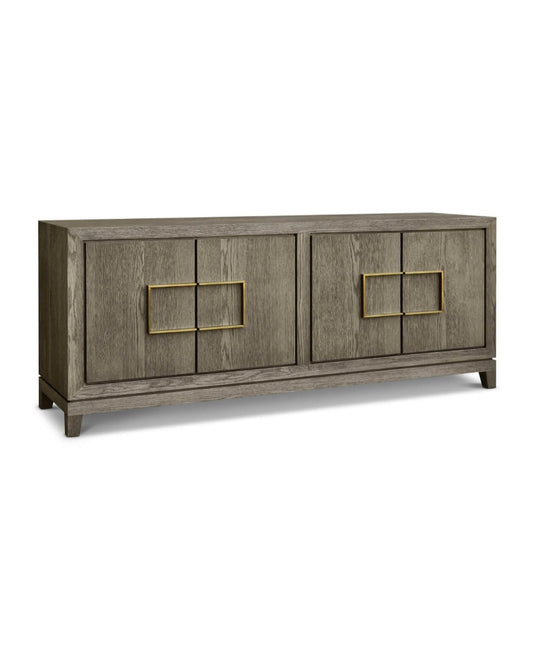 Textured Taupe Oak Veneered Sideboard