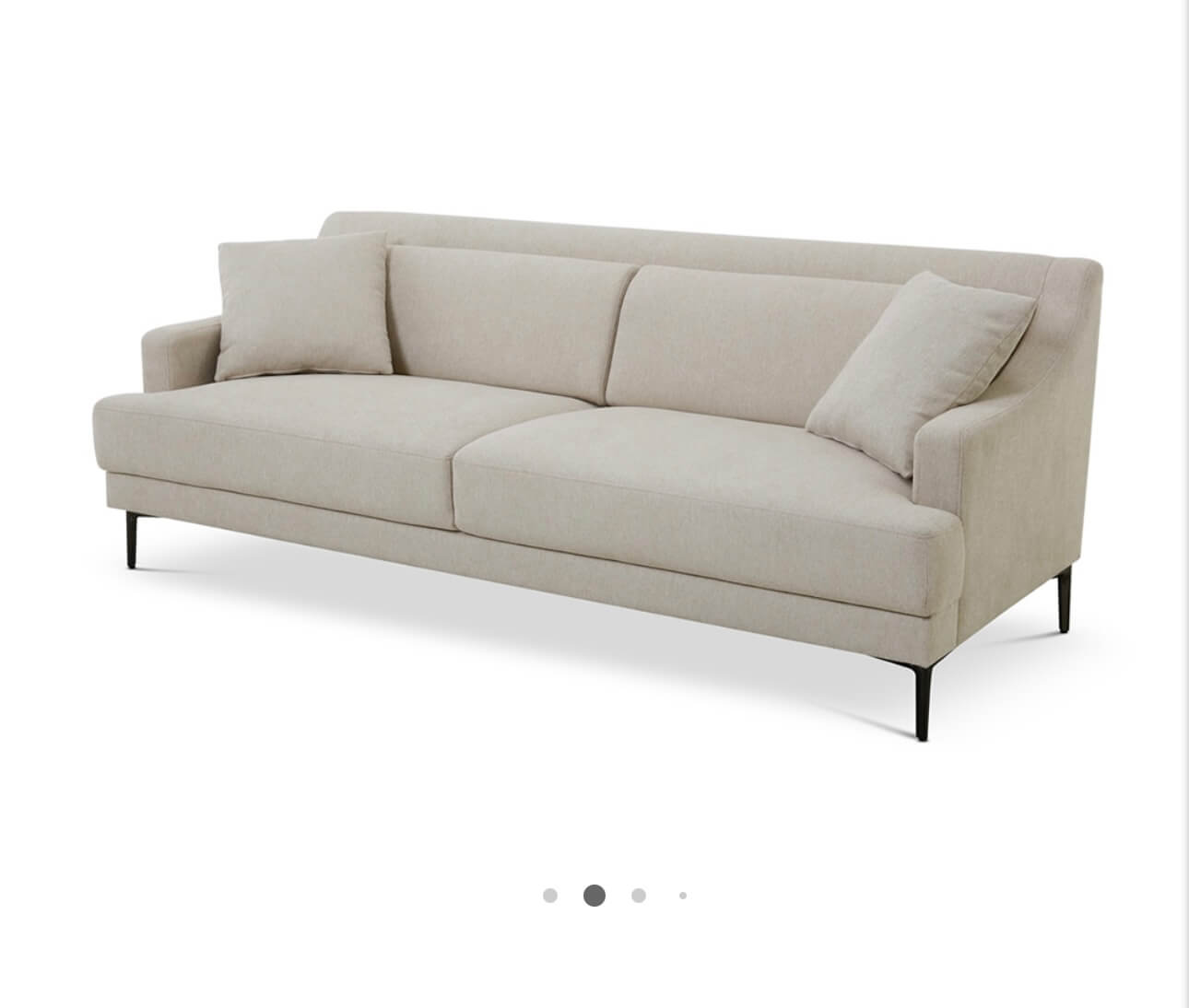 Luxury Soft Cream Fabric Sofa