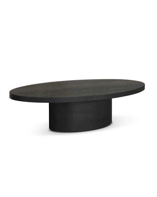 Textured Dark Oak Veneered Coffee Table