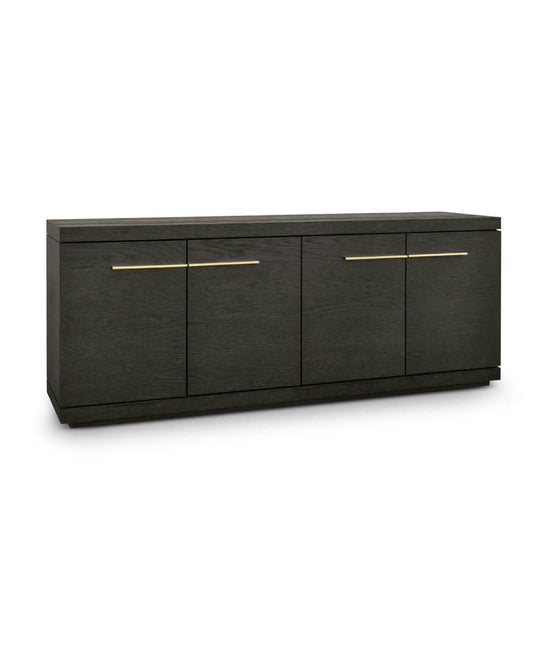 Contemporary Brown Oak Veneered Sideboard