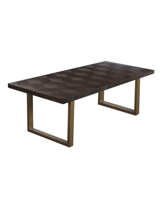 Dark Brown Diamond Top Dining Table
