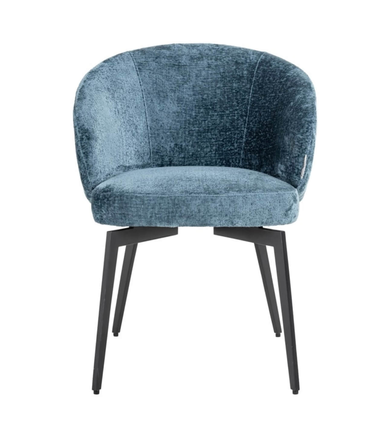 Luxe Blue Chenille Dining chair