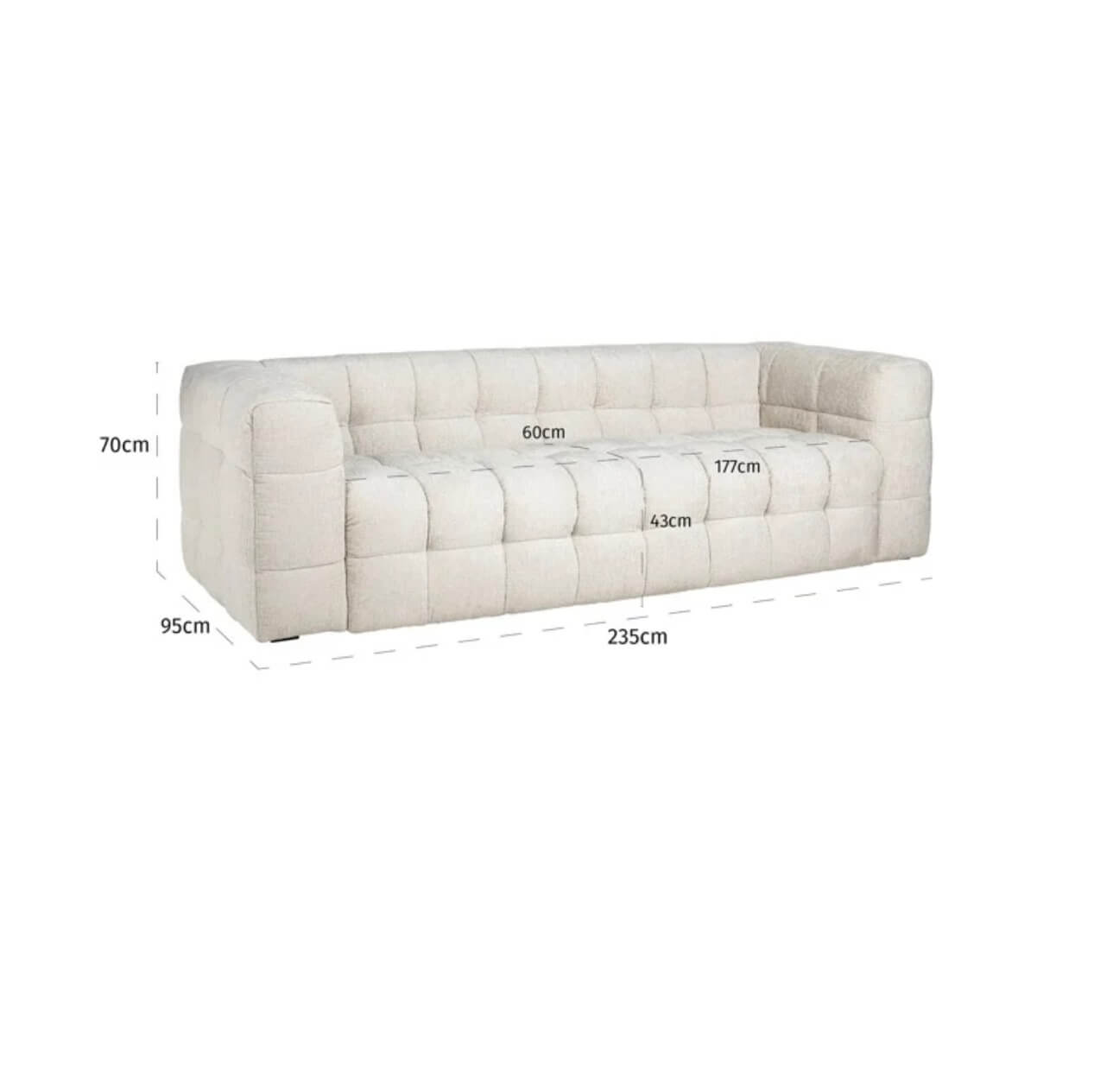 Luxury Cream Fusion Sofa