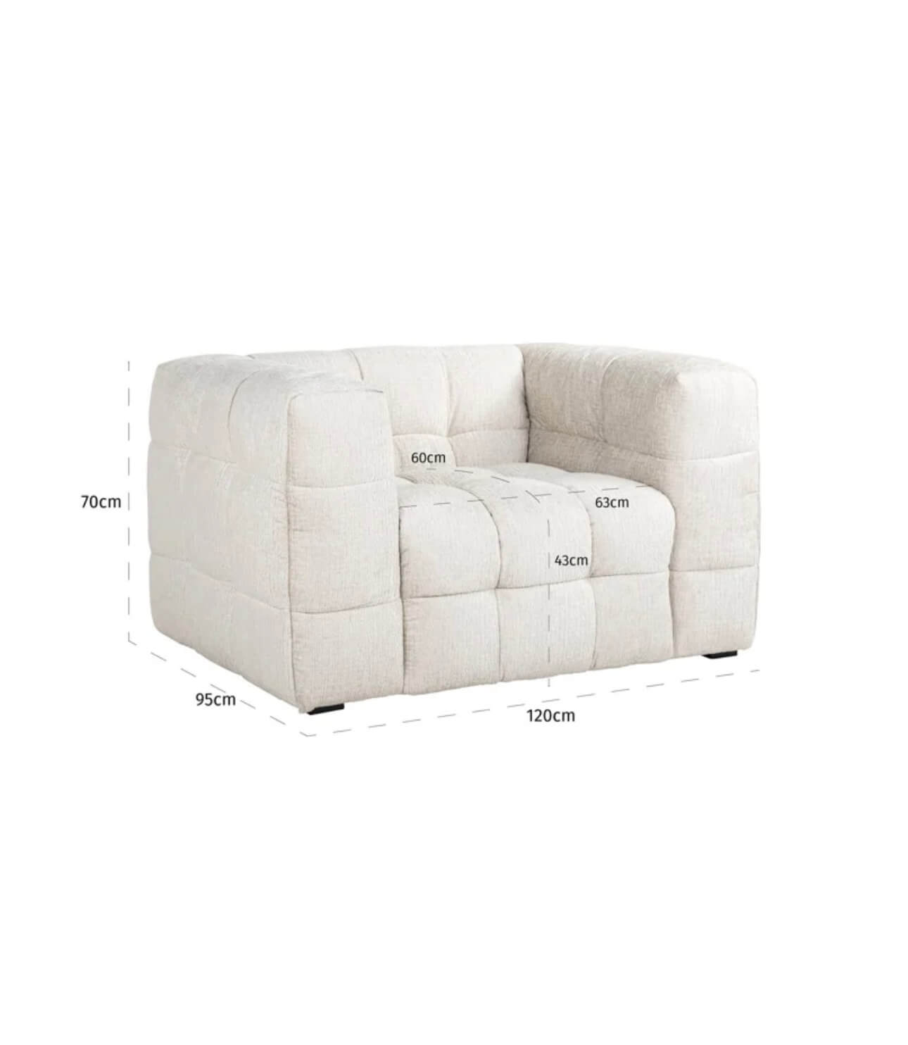 Luxury Cream Fusion Occasional Chair