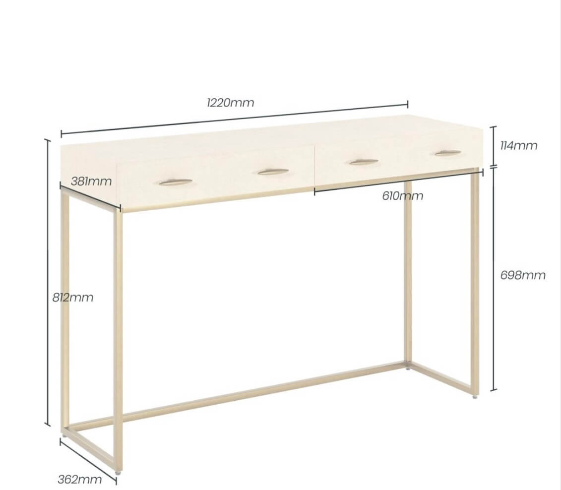 Ivory Shagreen Console Table