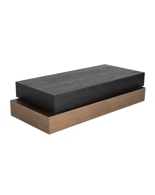 Dark Coffee Brass Coffee Table