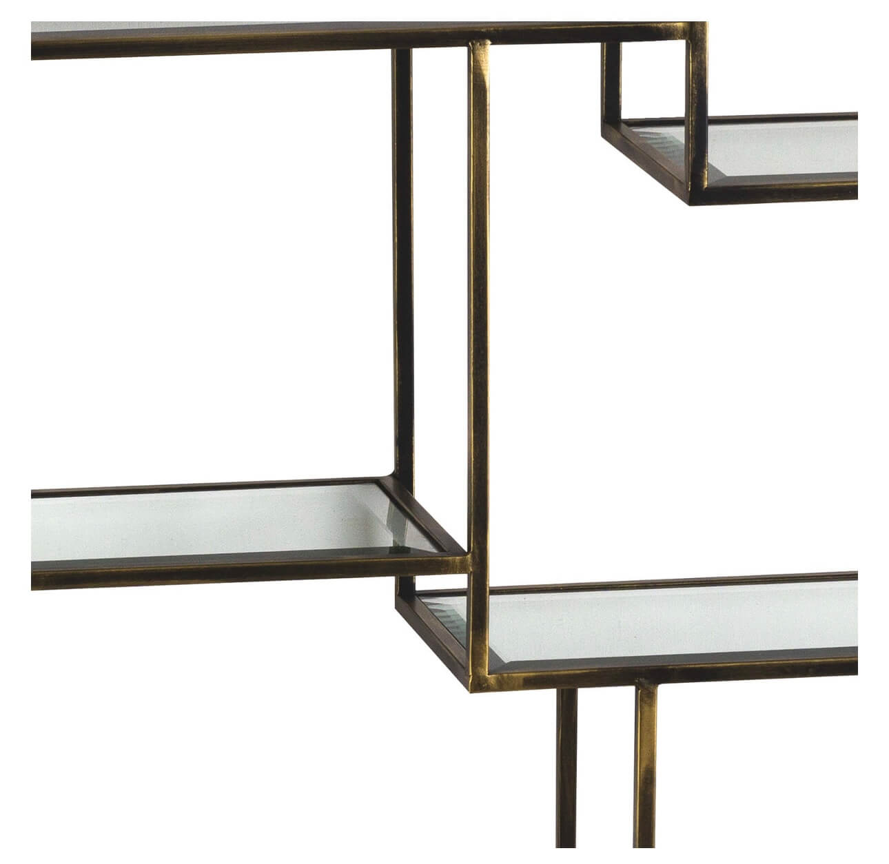 Handcrafted Antique Brass Shelf