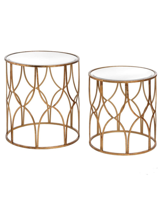 Gold Side Tables Set Of Two