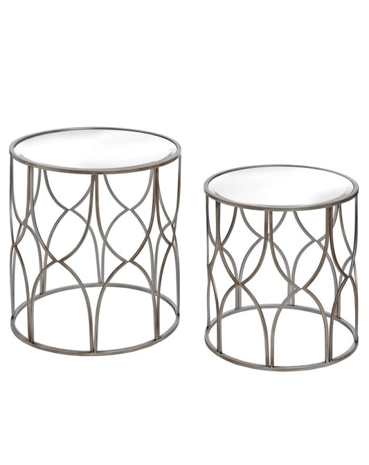 Silver Side Tables Set Of Two