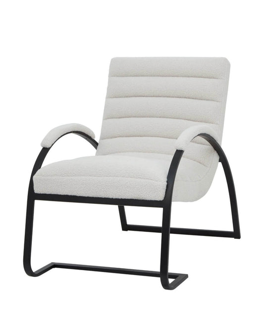 Bouclé Ribbed Occasional Chair