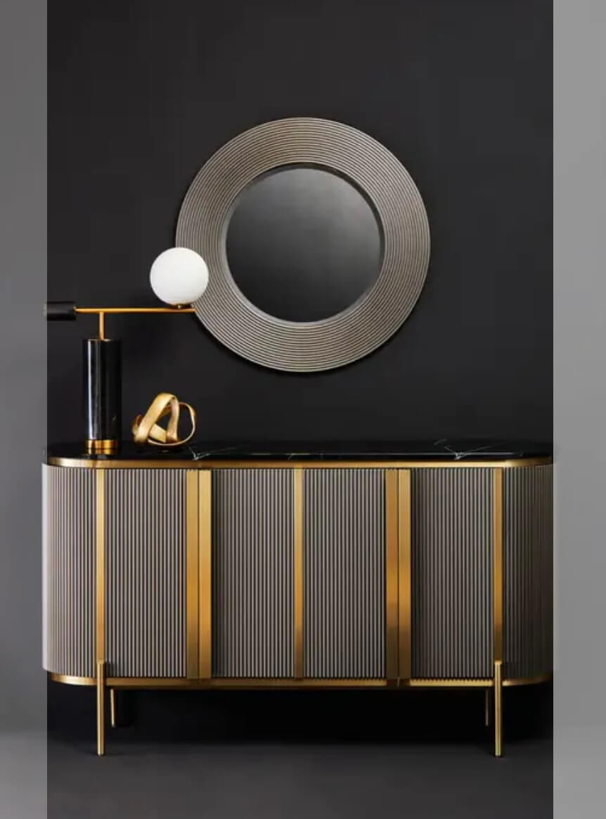 Luxe Gold Metallic Sideboard