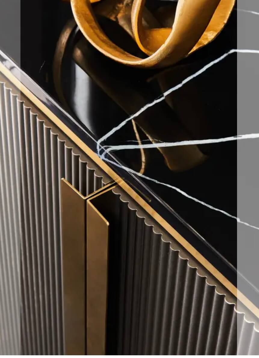 Luxe Gold Metallic Sideboard