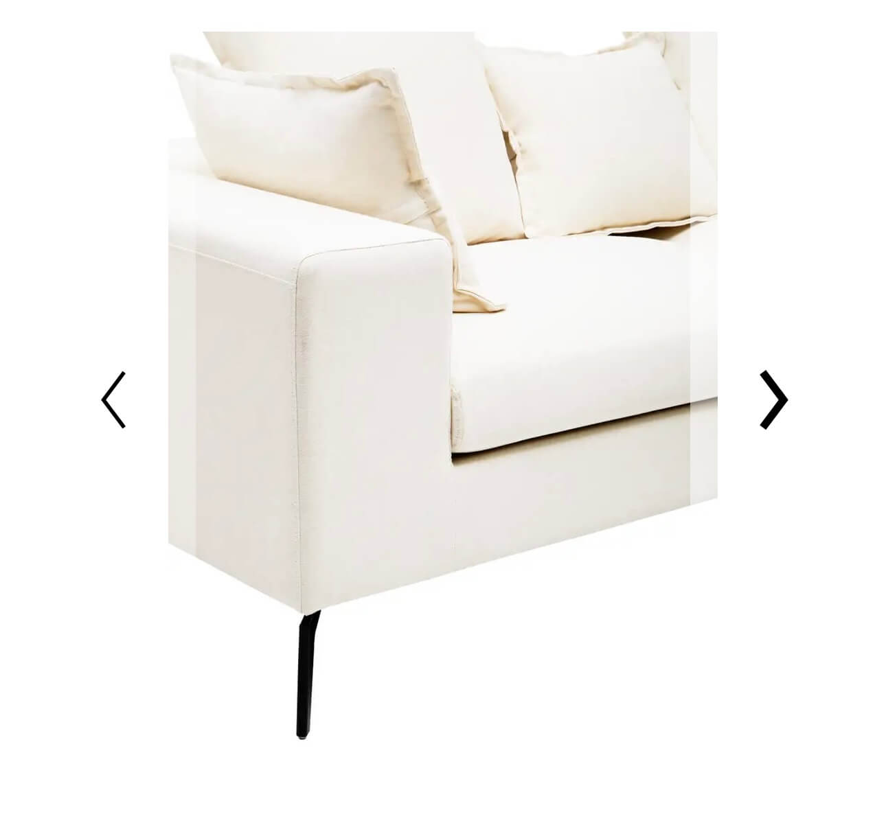 Luxe Cream 2 Seater Sofa