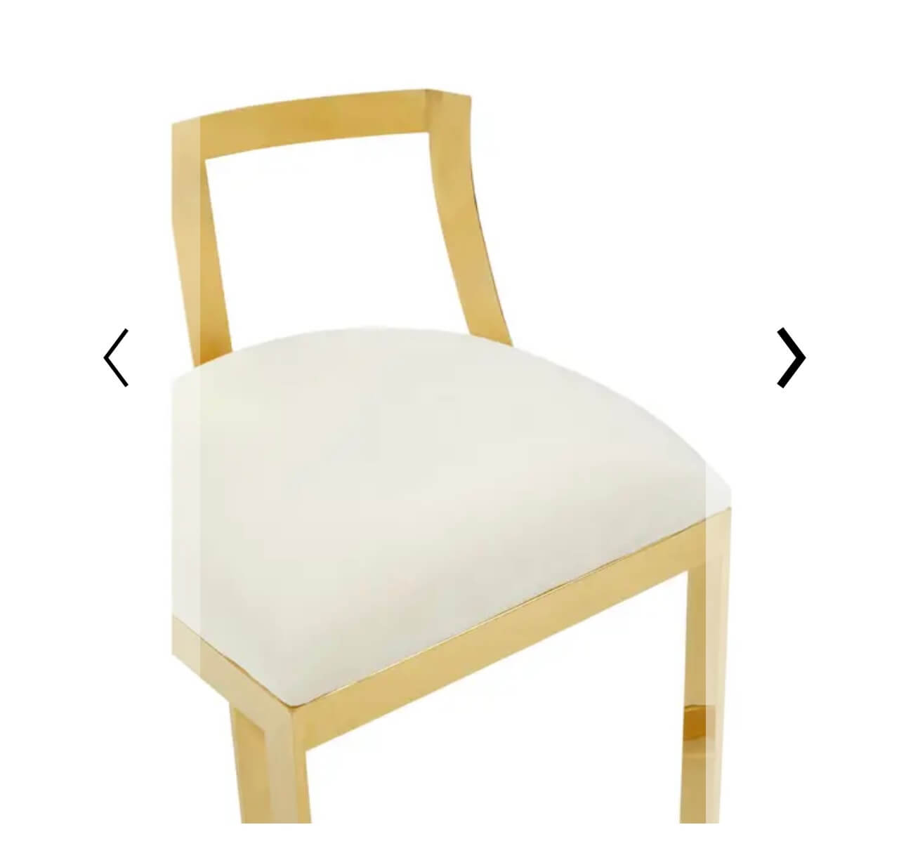 Ivory Gold Finish Barstool