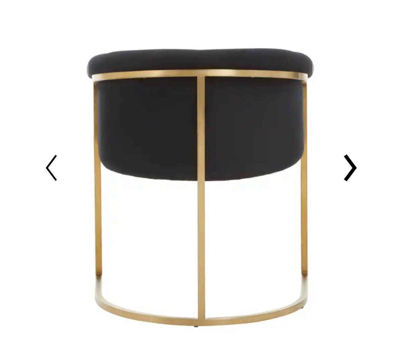 Matte Gold Black Velvet Dining Chair