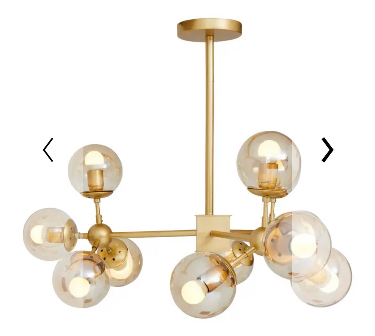 Gold Multi Bulb Ceiling Light