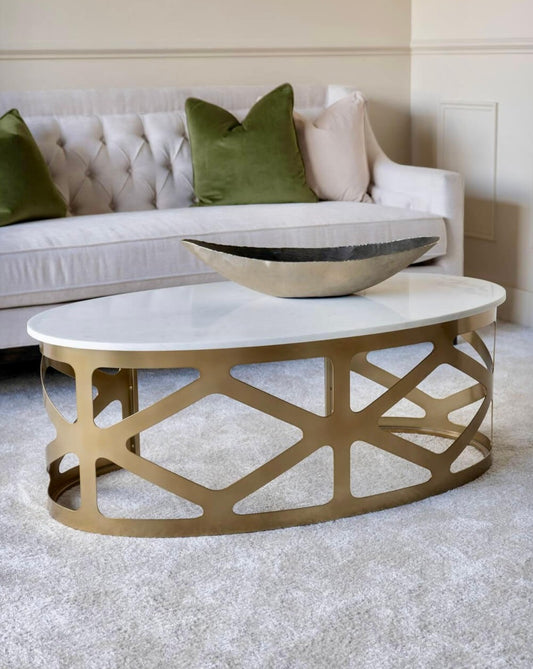 Bronze Finish Coffee Table