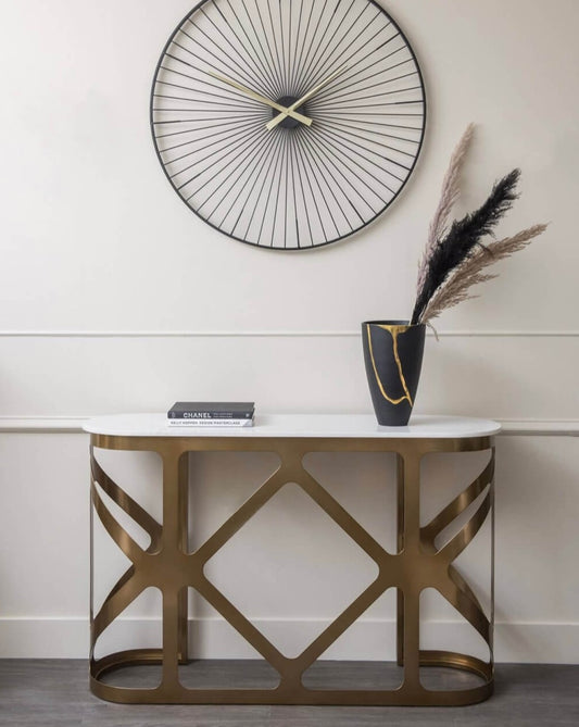 Bronze Finish Console Table