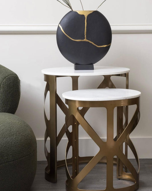 Bronze Finish Side Table