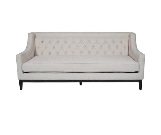Luxe Ivory Fabric Sofa