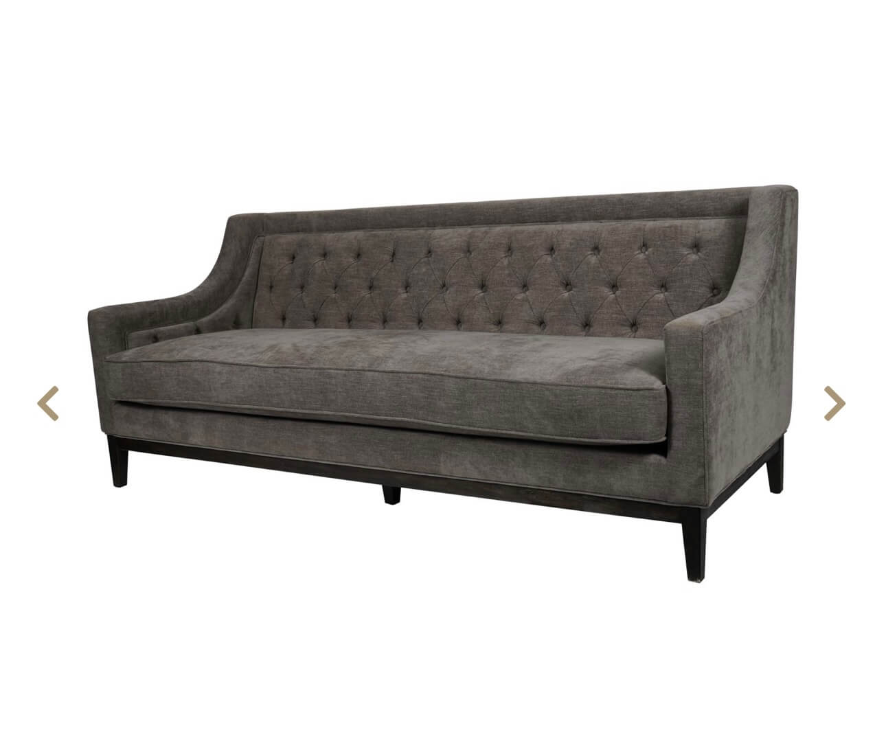 Luxe Warm Grey Fabric Sofa