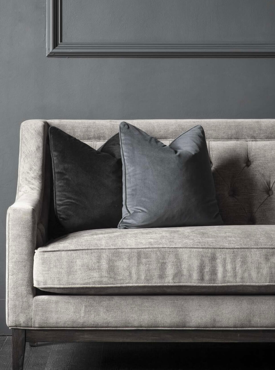 Luxe Warm Grey Fabric Sofa