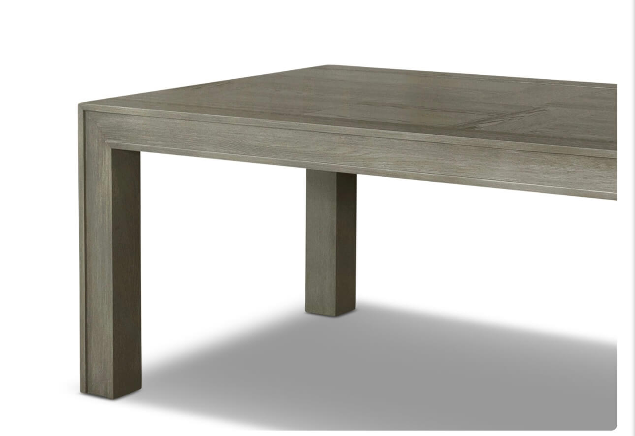 Taupe Coloured Oak Veneered Dining Table