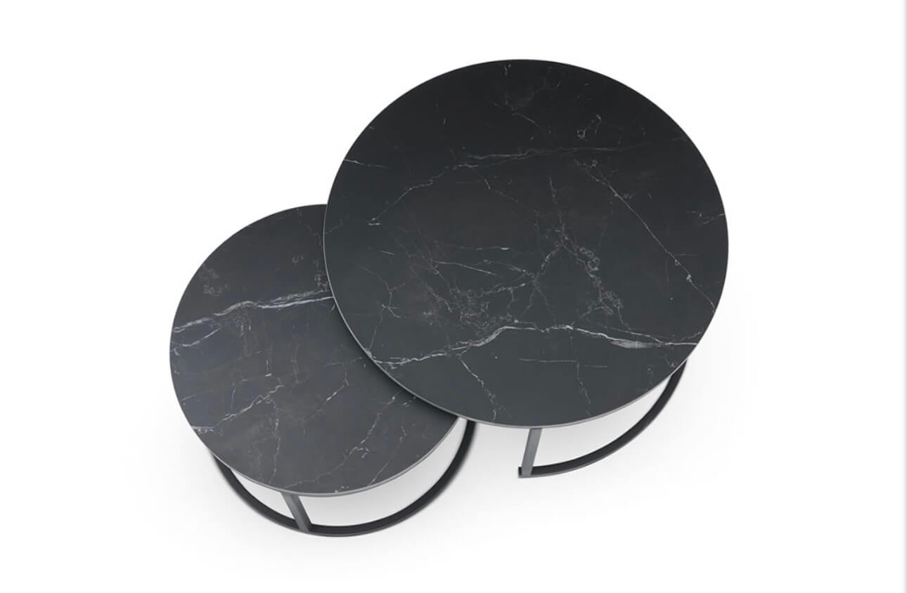 Calacatta Style Black Marble Coffee Table
