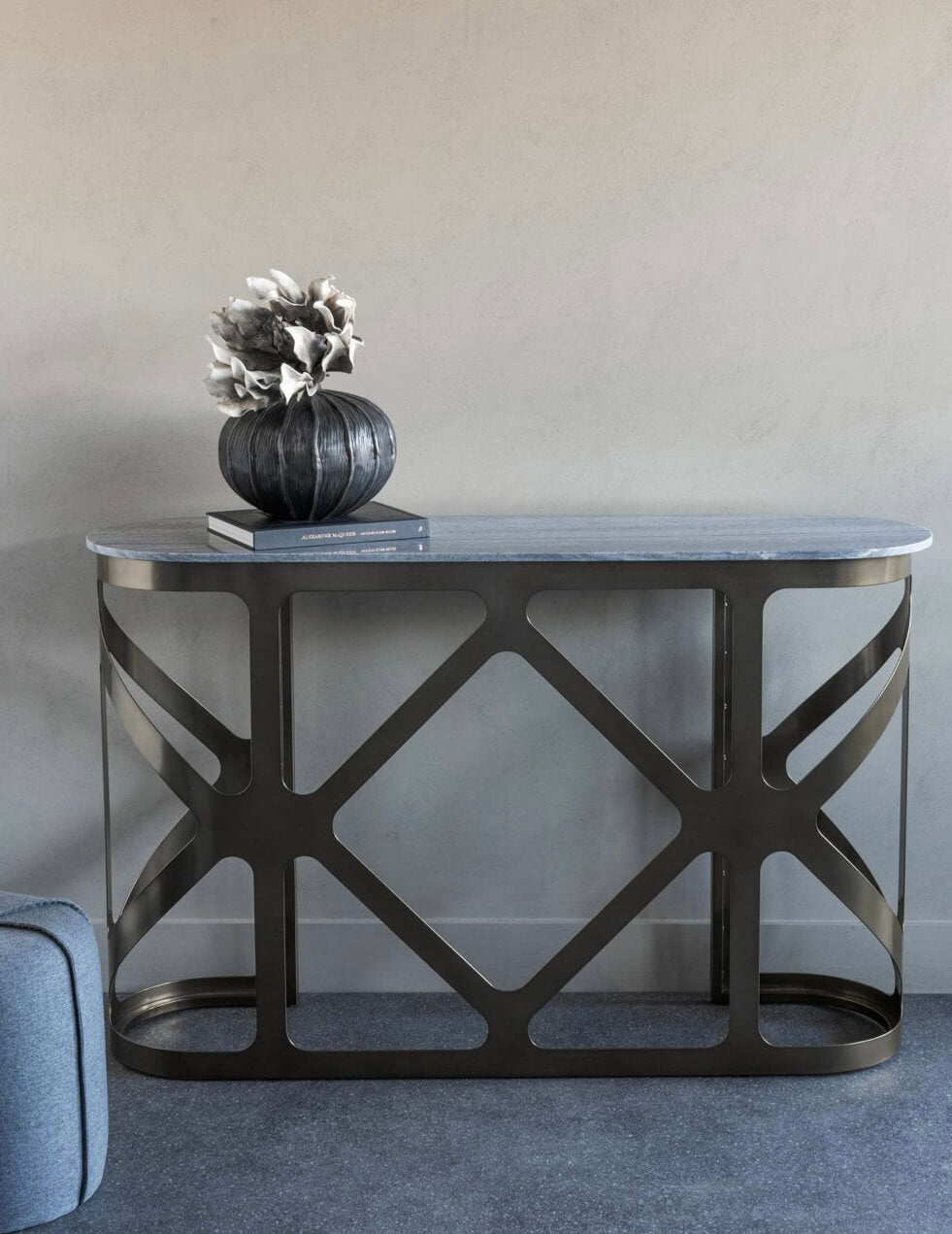Black Finish Console Table
