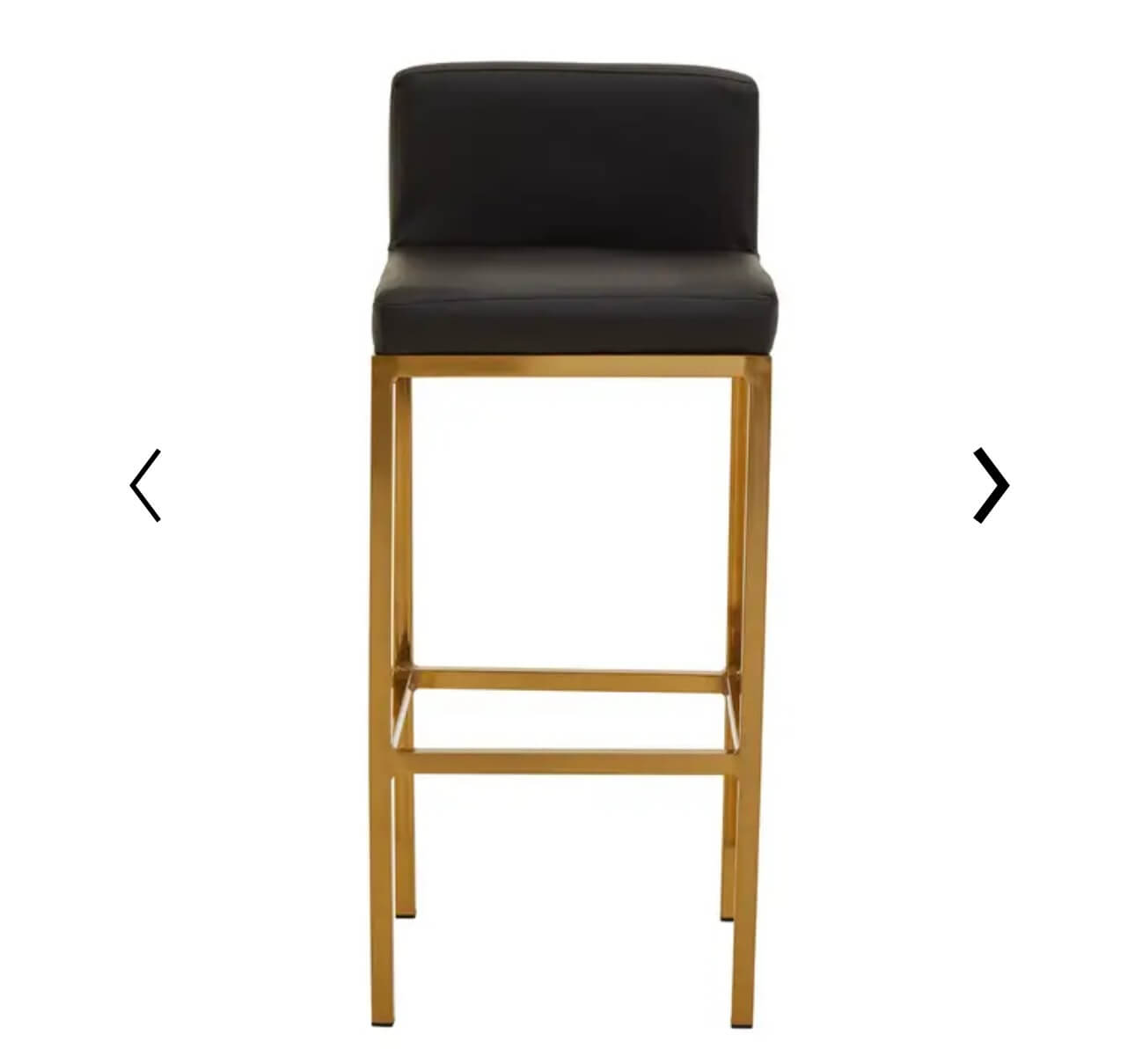 Brianna Black Gold Barstool