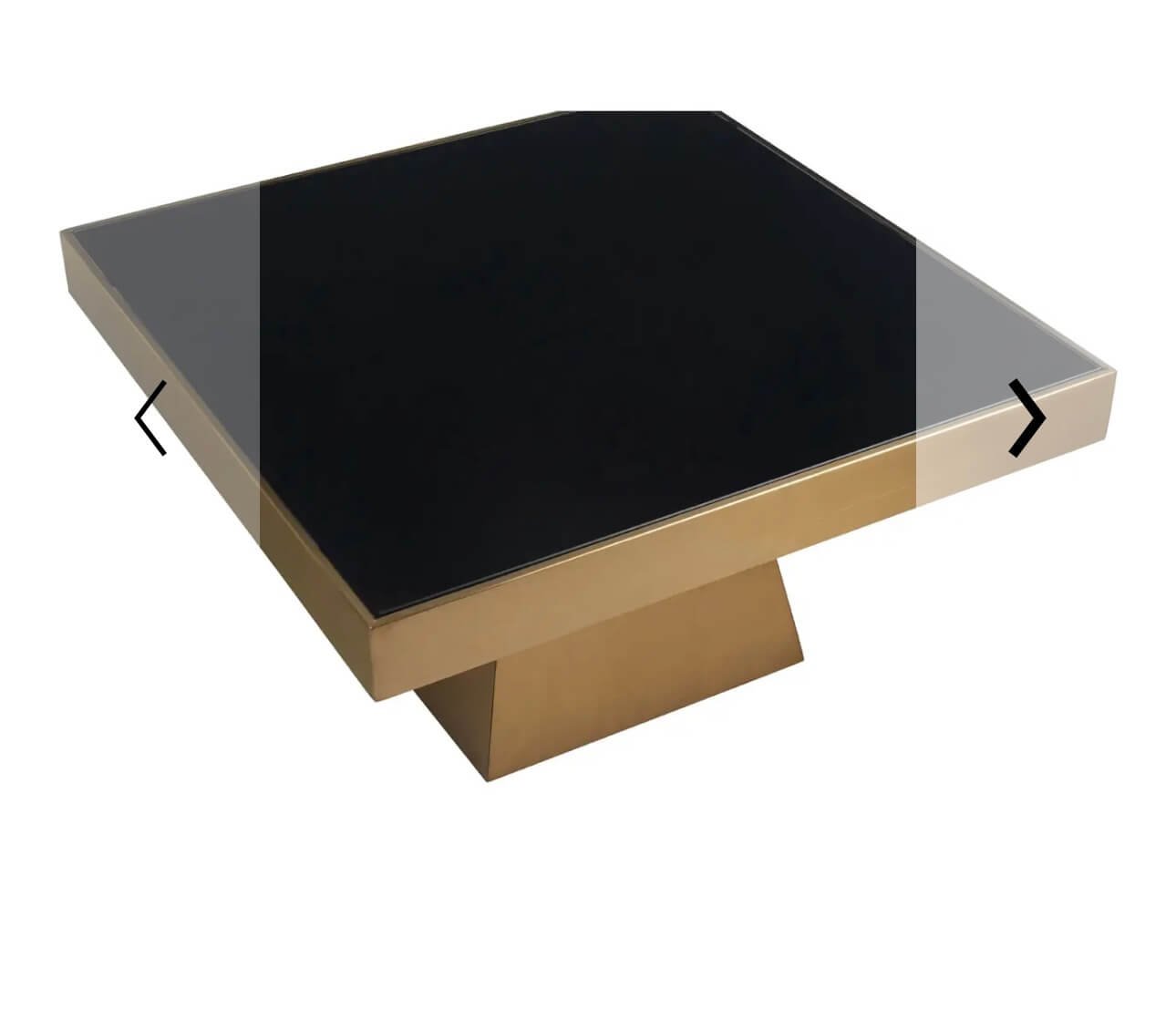 Square Gold Finish Coffee Table