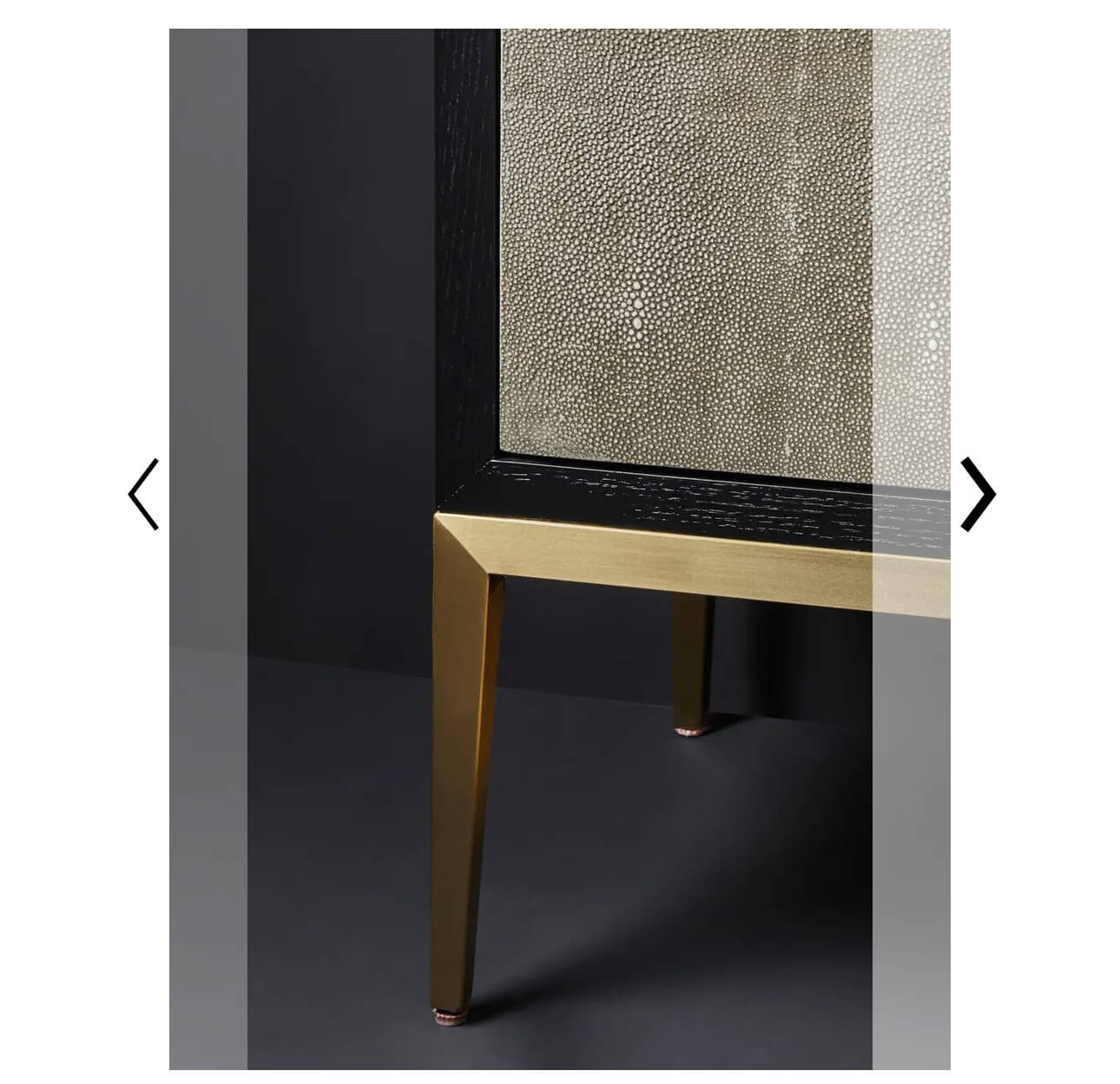 Gold Finish Grey Shagreen Sideboard