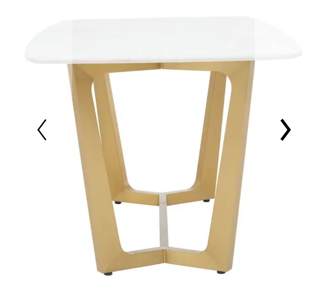 White Marble Brushed Gold Dining Table