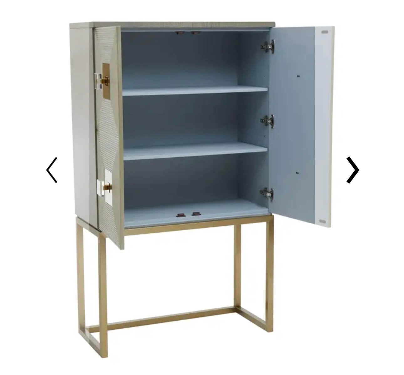 Silver Gold Detailed Cabinet