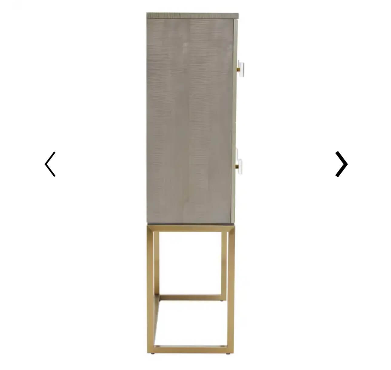 Silver Gold Detailed Cabinet