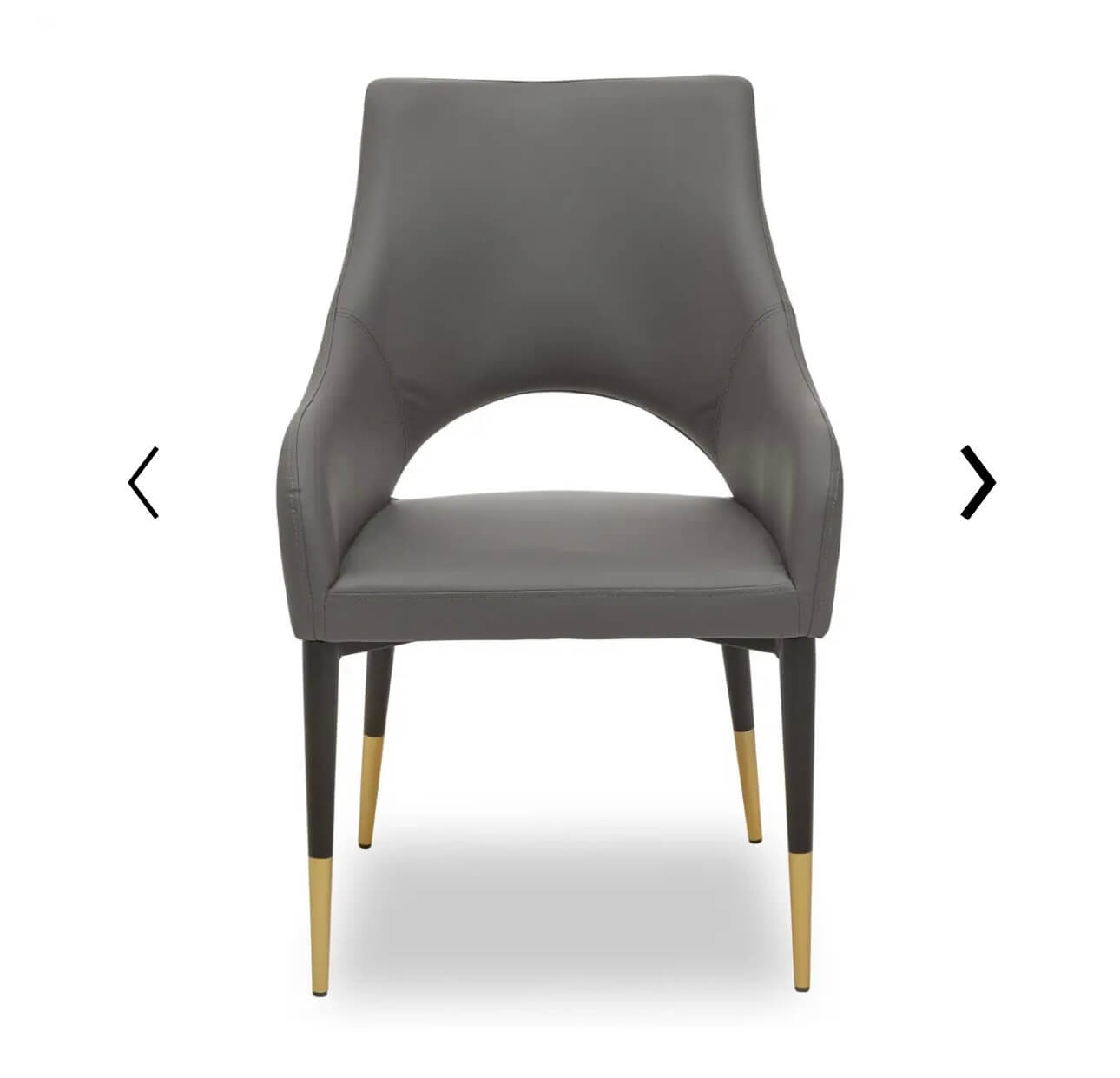 Grey Leather Affect Dining Chairs