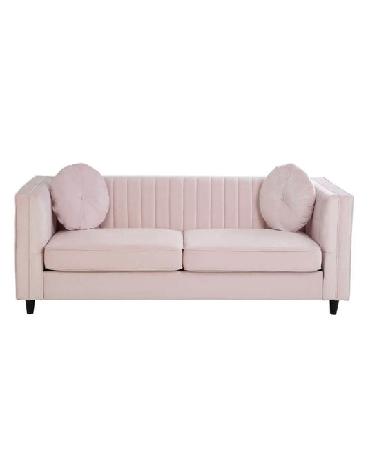 Luxury Pink Velvet Sofa