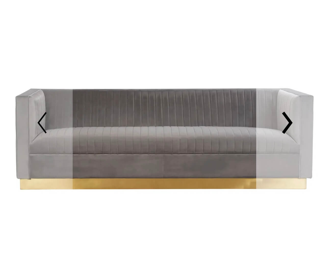 Soft Grey Velvet Sofa