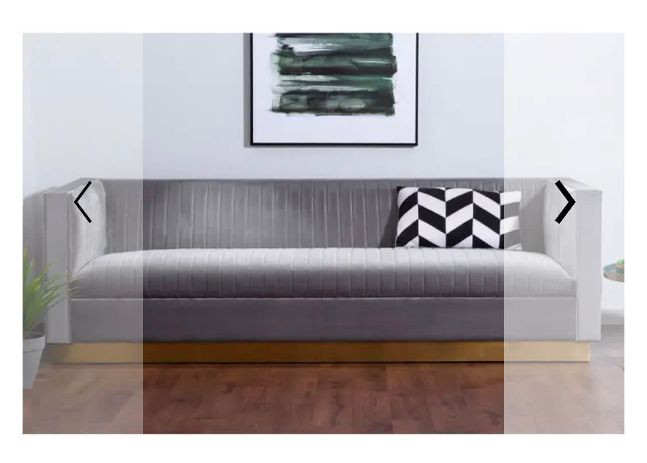 Soft Grey Velvet Sofa