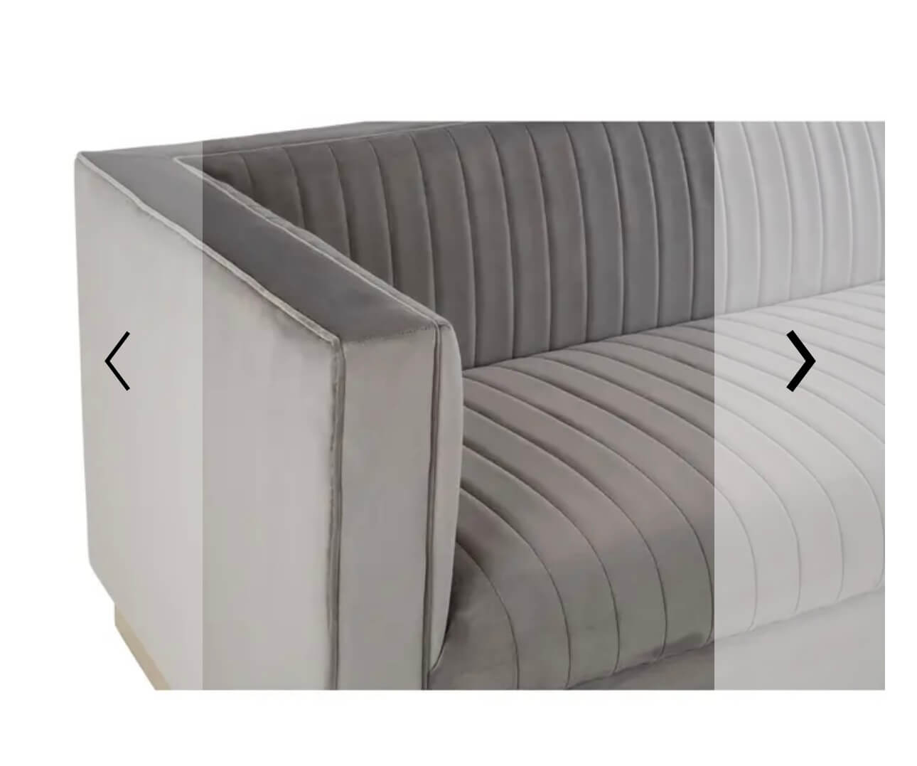 Soft Grey Velvet Sofa