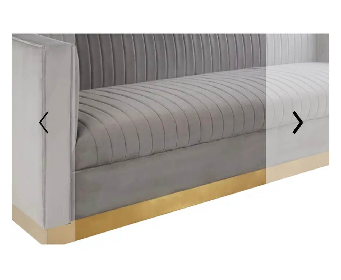 Soft Grey Velvet Sofa