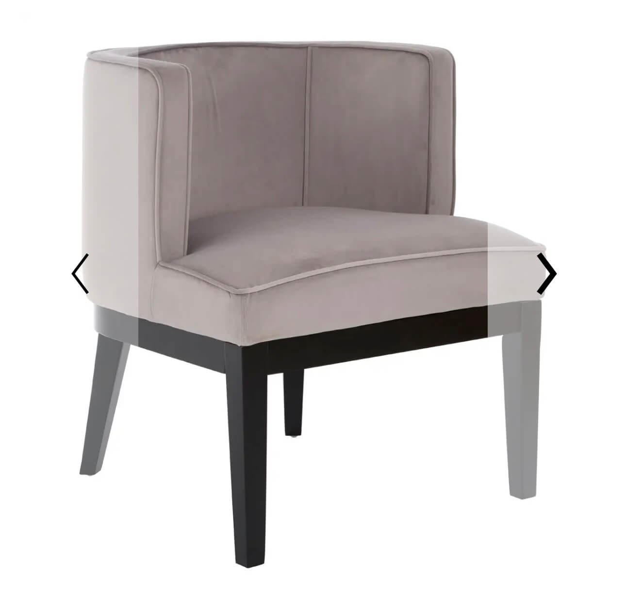 Plush Velvet Curved Chair