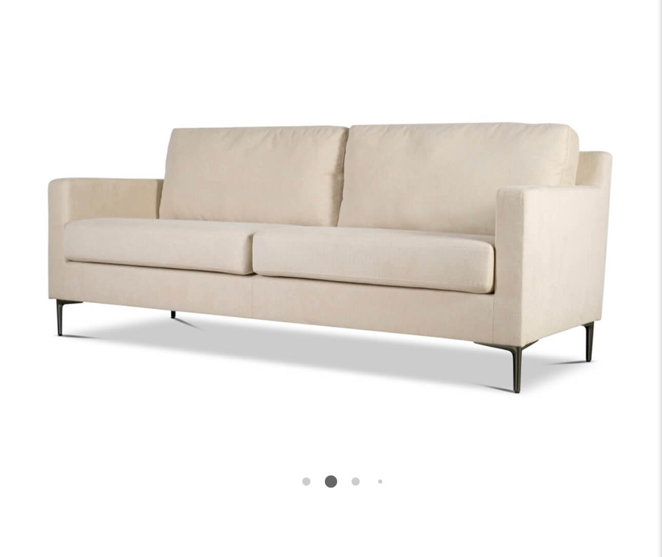 Soft Cream Luxury Fabric Sofa