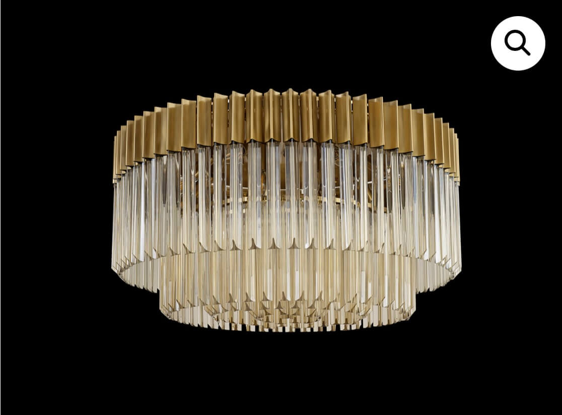 Chelsea Sculpted Glass Brass Chandelier