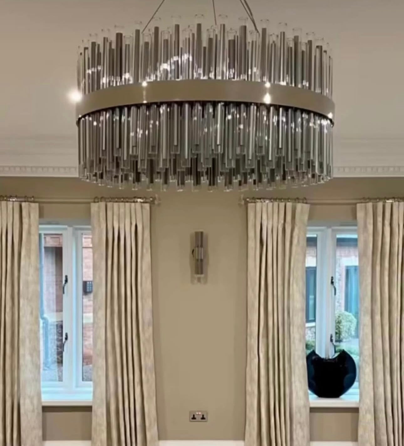 Luxury Nickel Glass Chandelier