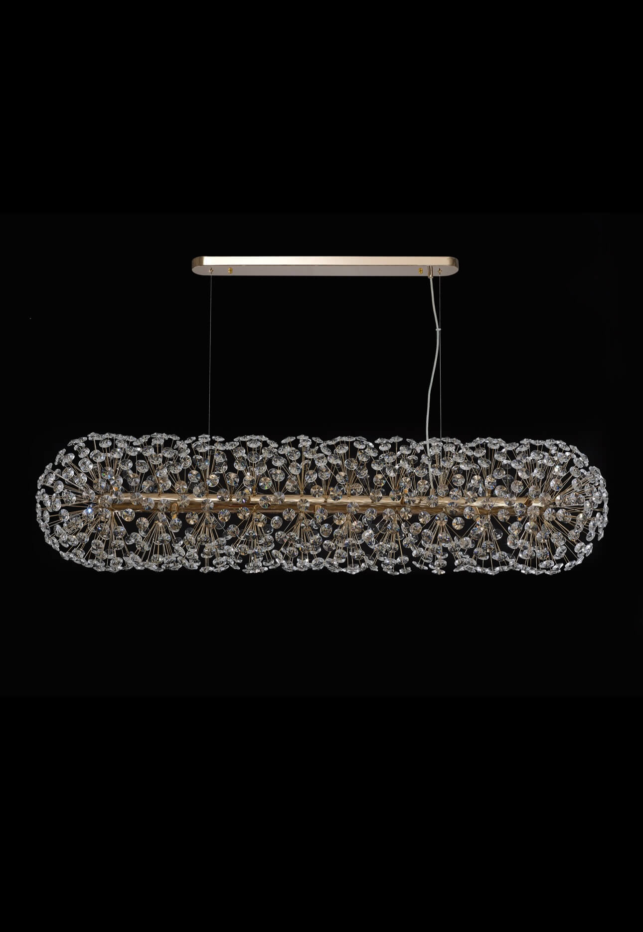 Belgrave Crystal Gold Long Chandelier
