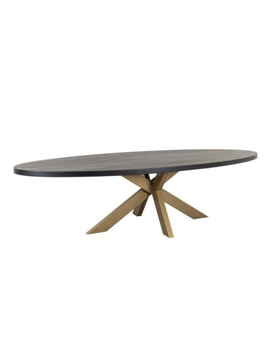 Ritz Black Oak Oval Table
