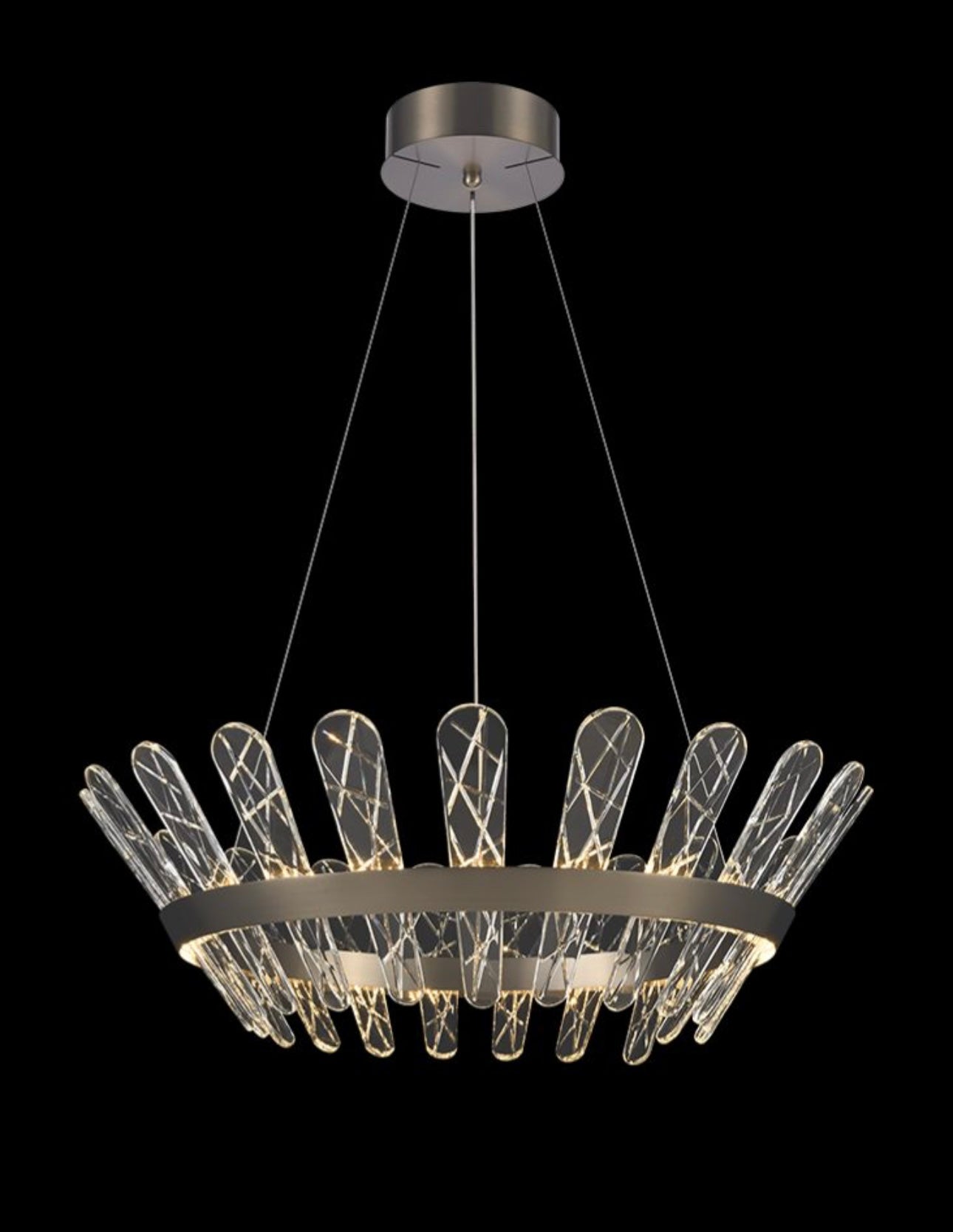 Bronze Crystal LED Chandelier
