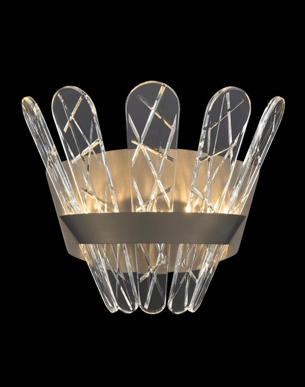 Bronze Crystal LED Wall Light